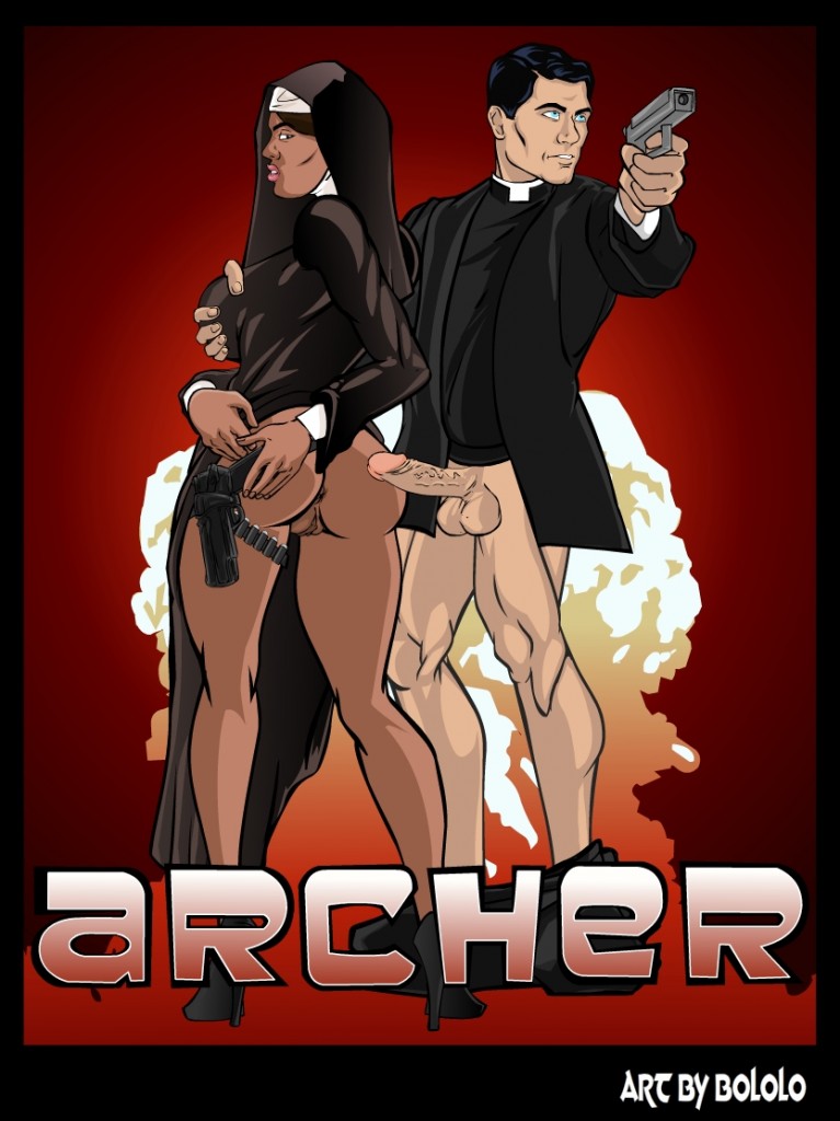 Malory Archer Porn - Archer had no idea what priests should do so he blew up his and Lana's  decorate pretty shortly â€“ Archer Hentai